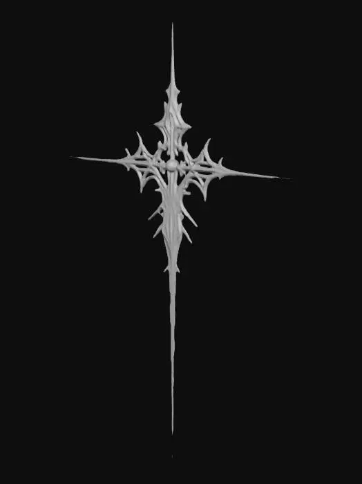 3D model for Gothic Spiked Cross