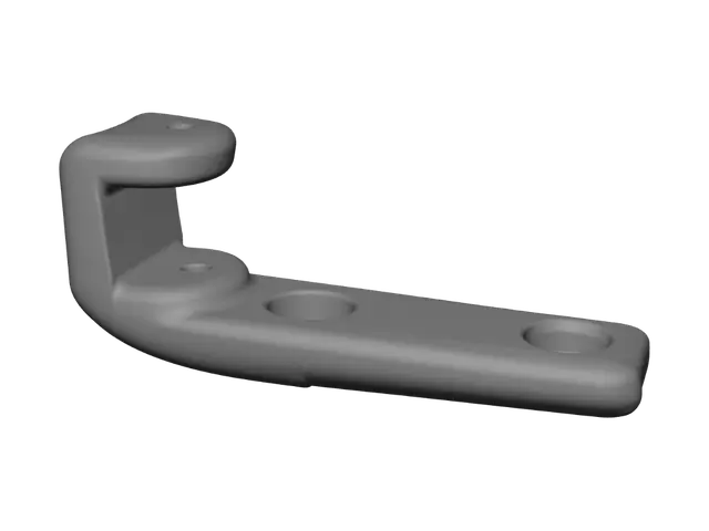 3D model for Broken plastic lever hinge