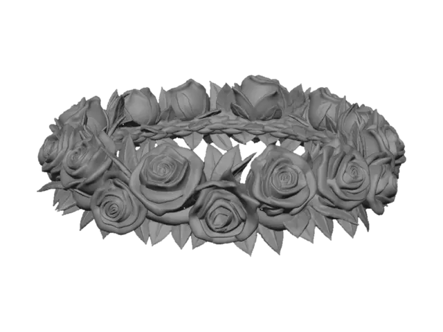 3D model for Colorful Rose Wreath