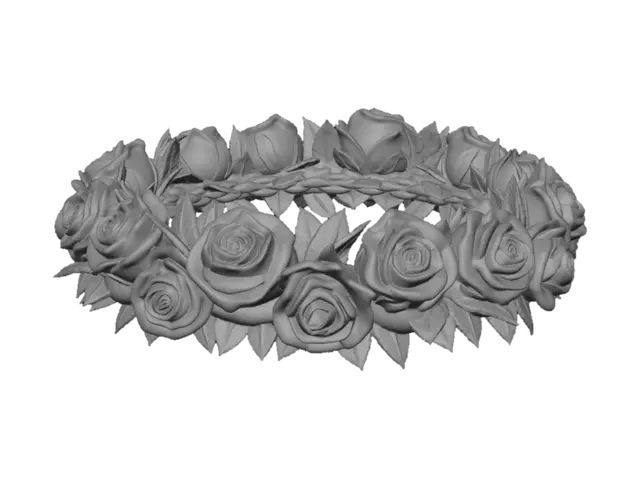 3D model for Colorful Rose Wreath
