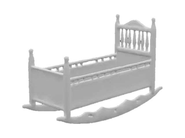 3D model for Rustic Rocking Cradle