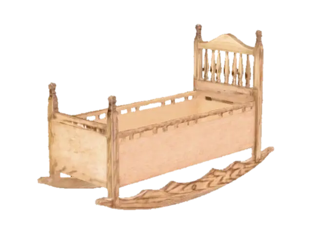3D model for Rustic Rocking Cradle