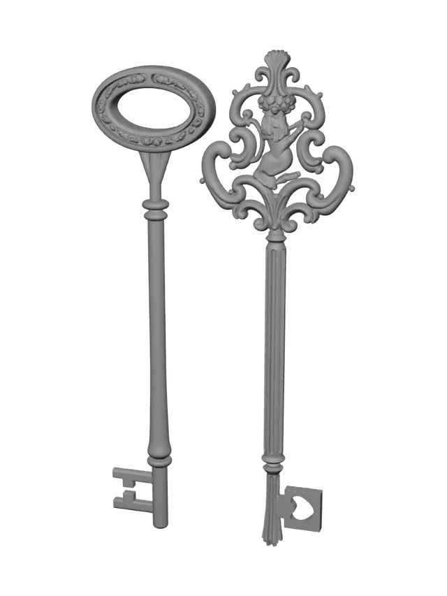 3D model for Twin Ornate Keys