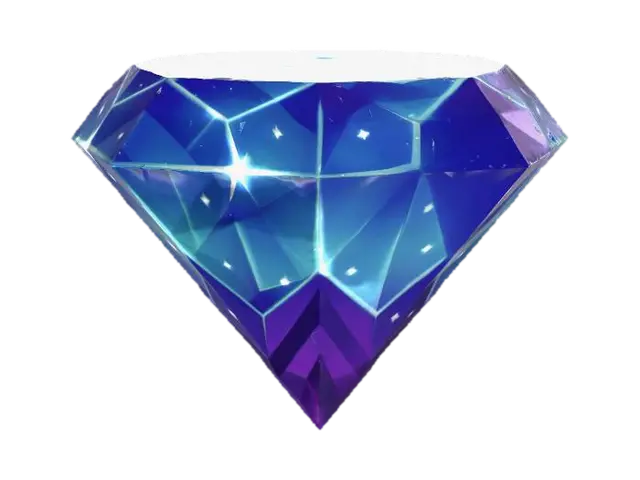 Azure Diamond 3D model, vytvořený pomocí AI