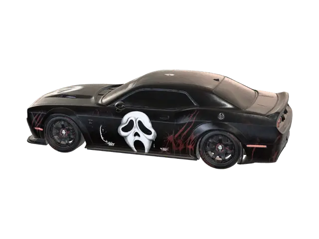 ghost face car - Masked 3D model, vytvořený pomocí AI