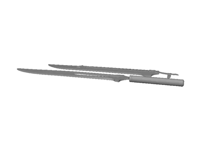3D model for Bowie knife with sheath