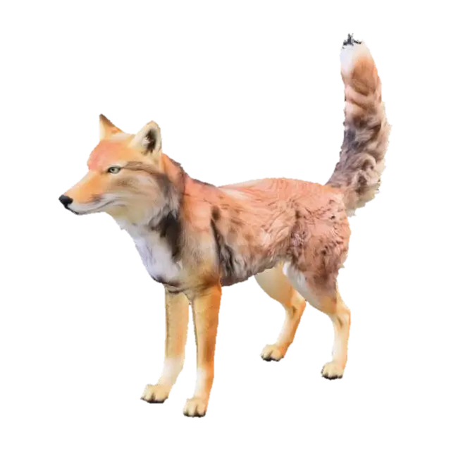 Tibetan_Fox_v2 3D model, vytvořený pomocí AI
