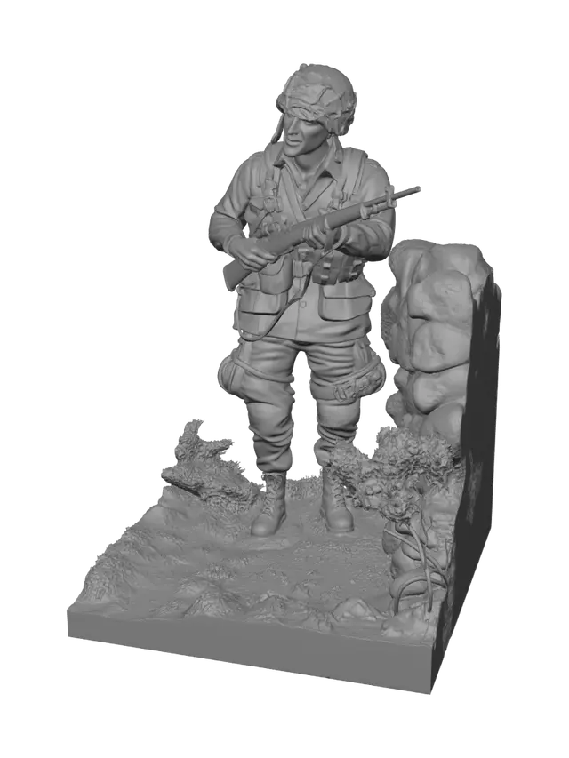 3D model for Rifleman in Camouflage Stance