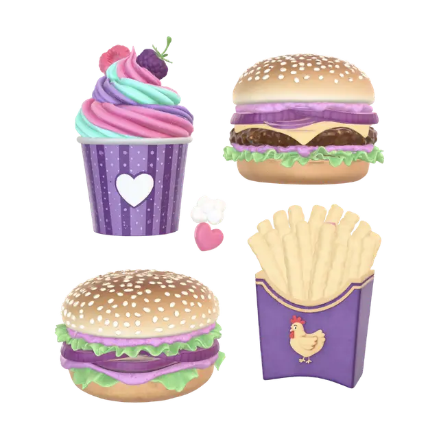 Candyland Combo - Sweets 3D model, vytvořený pomocí AI