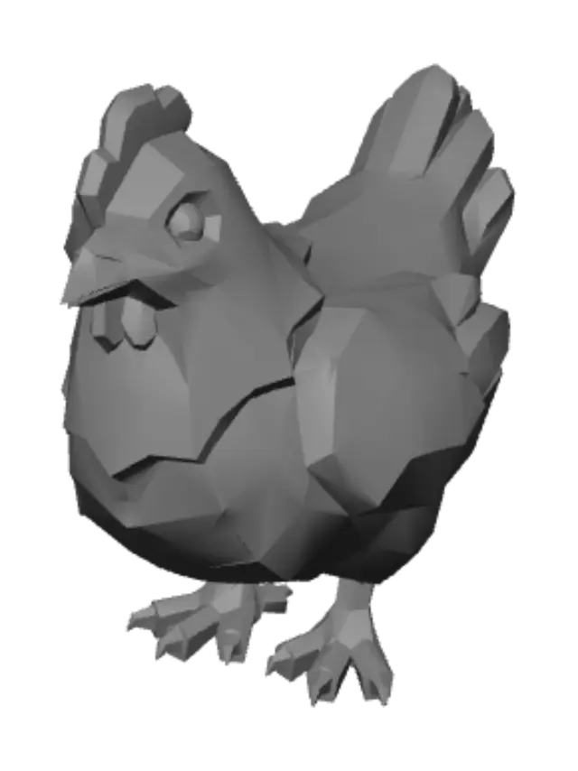 3D model for Low-Poly Chicken