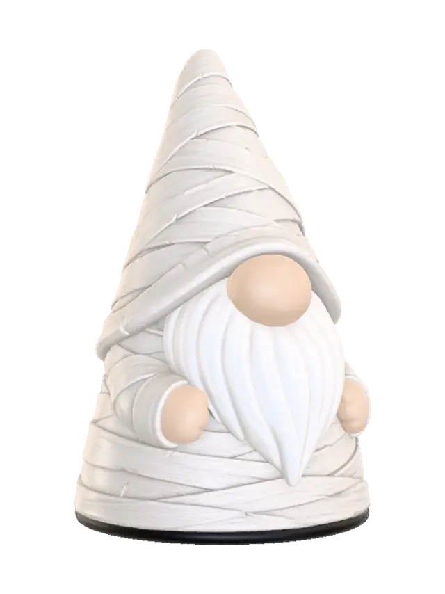 Mummy Gnome Wrapped in Bandages - Spuk 3D model, vytvořený pomocí AI