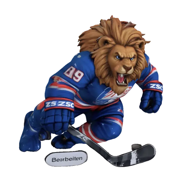 Zsc löwe - Roaring 3D model, vytvořený pomocí AI