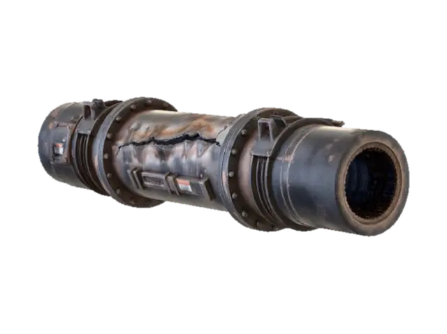 Cracked Industrial Pipe 3D model, vytvořený pomocí AI
