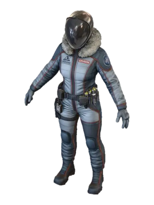 Create the female Science Officer from my concept art. Slightly enhance her… 3D model, vytvořený pomocí AI