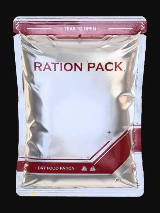 3D model for Soft, flexible vacuum-sealed sci-fi food ration pack, GLACIES