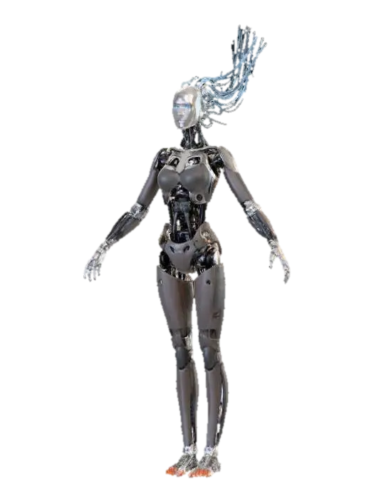 Wired Awakening - Droid 3D model, vytvořený pomocí AI