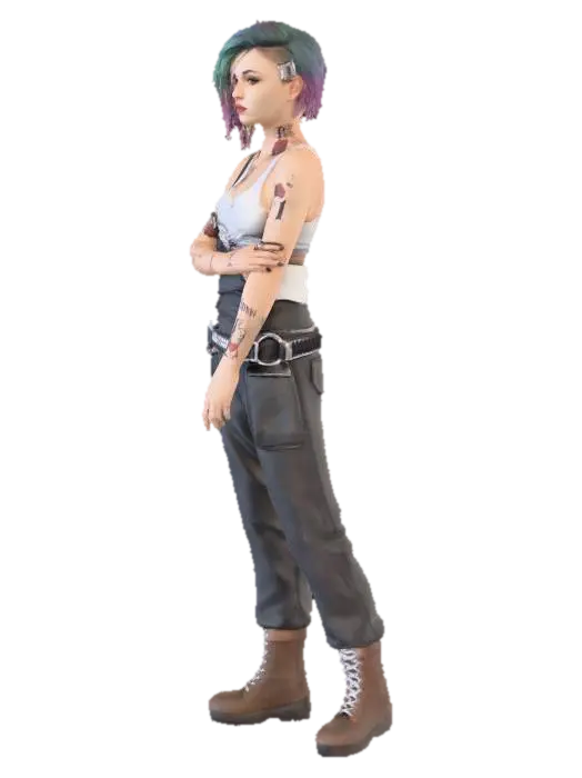 Modello 3D Judy Alvarez - Nerd, generato dall’IA