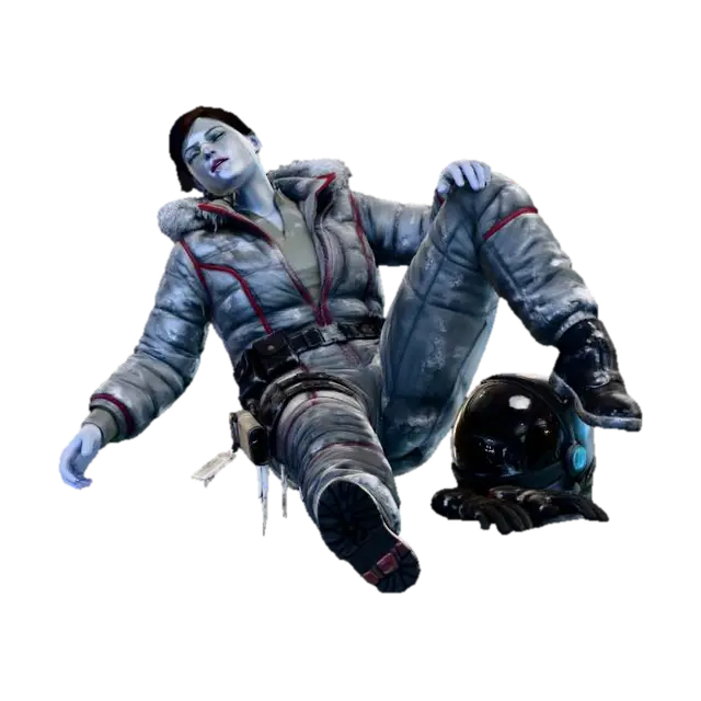 Sci-fi Science Officer, WARNING: hypothermia, loss of life. GLACIES 3D model, vytvořený pomocí AI