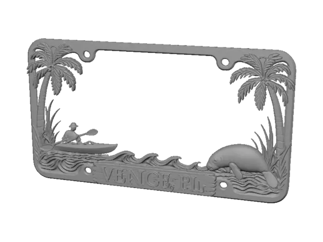 3D model for Kayak and Manatee near Venice, Florida