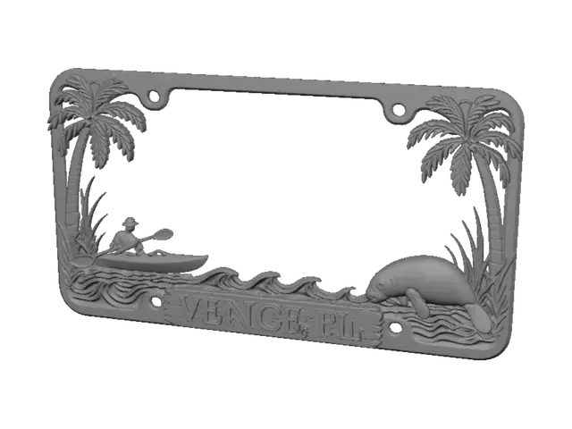 3D model for Kayak and Manatee near Venice, Florida