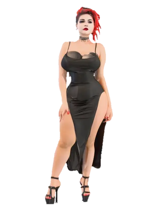 latex dress 3d model - Redhair 3D model, vytvořený pomocí AI