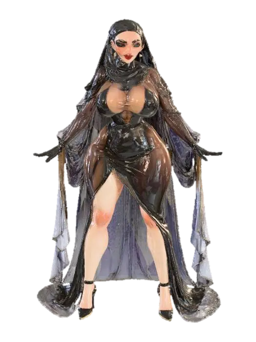Hijab sheer Dress - Modest 3D model, vytvořený pomocí AI
