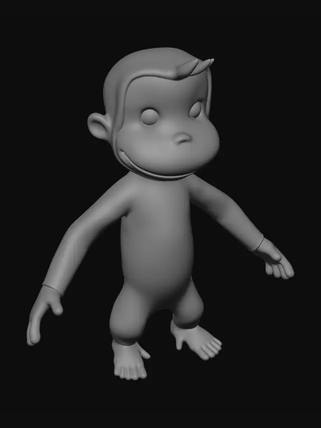 3D model for Scimmia Cartone Animato