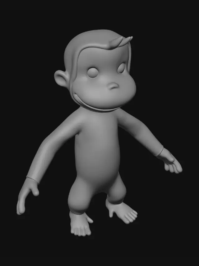 3D model for Scimmia Cartone Animato