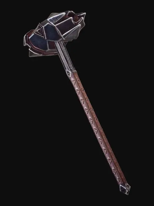3D model for Runic Spiked Warhammer