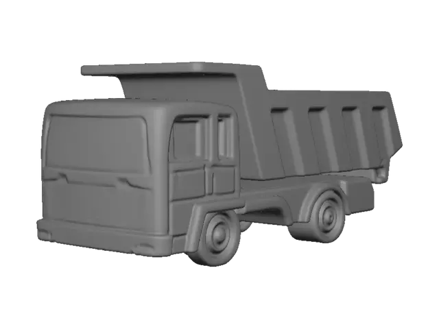 3D model for Yellow toy dump truck