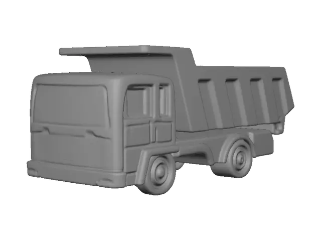 3D model for Yellow toy dump truck