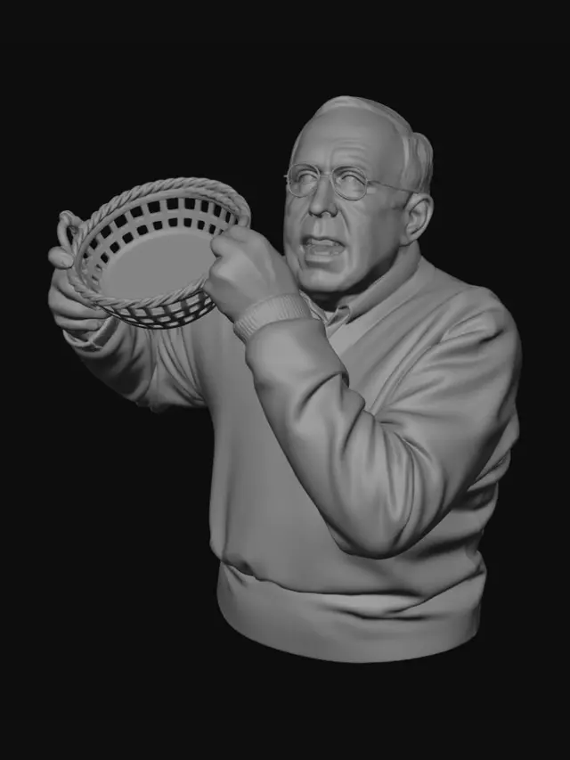 3D model for Holding an Antique Blue and White Porcelain Bowl