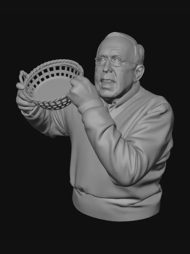 3D model for Holding an Antique Blue and White Porcelain Bowl