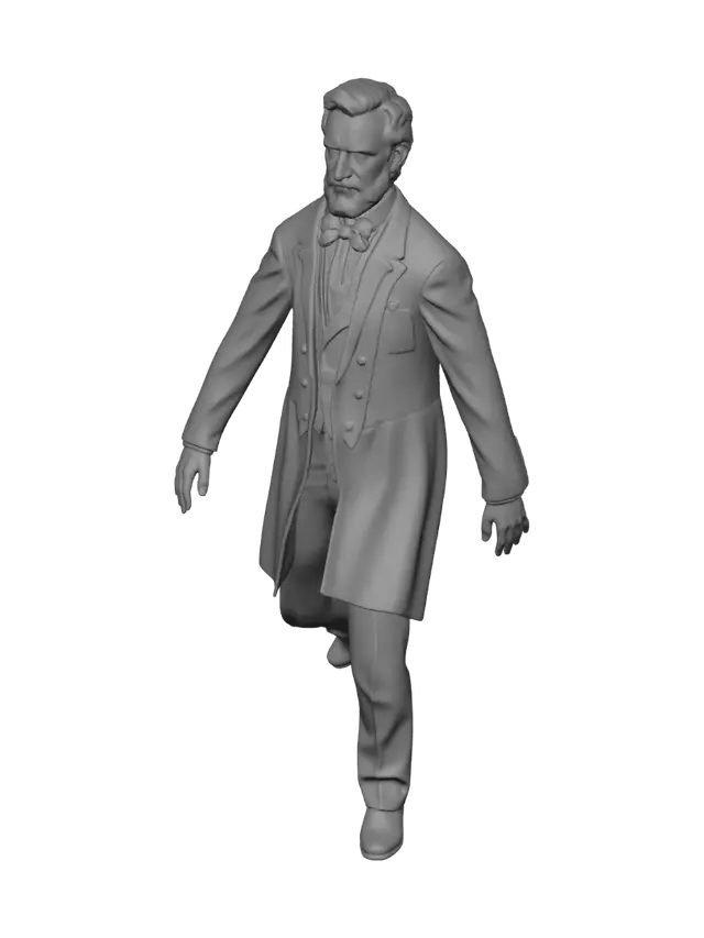 3D model for Green Screen Gentleman in a Formal Tailcoat