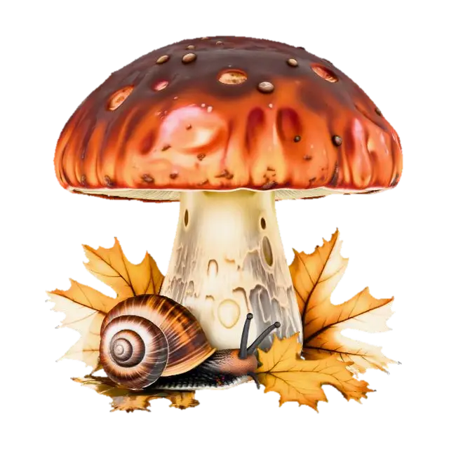 3D model for Snail Under the Mushroom