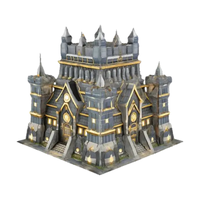 Golden Citad - Clash 3D model, vytvořený pomocí AI