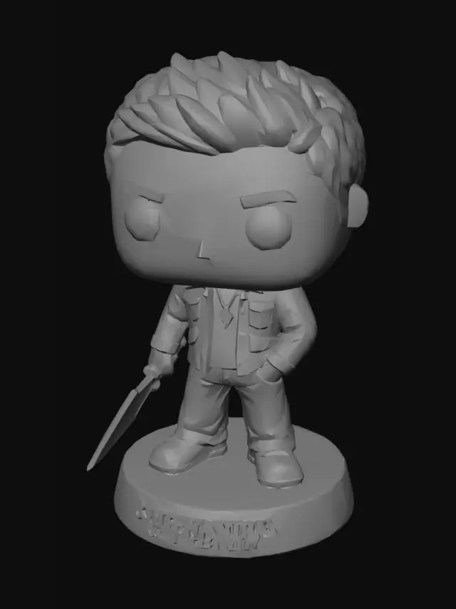 3D model for Dean Winchester Supernatural Funko Pop Style 3D Printable Model