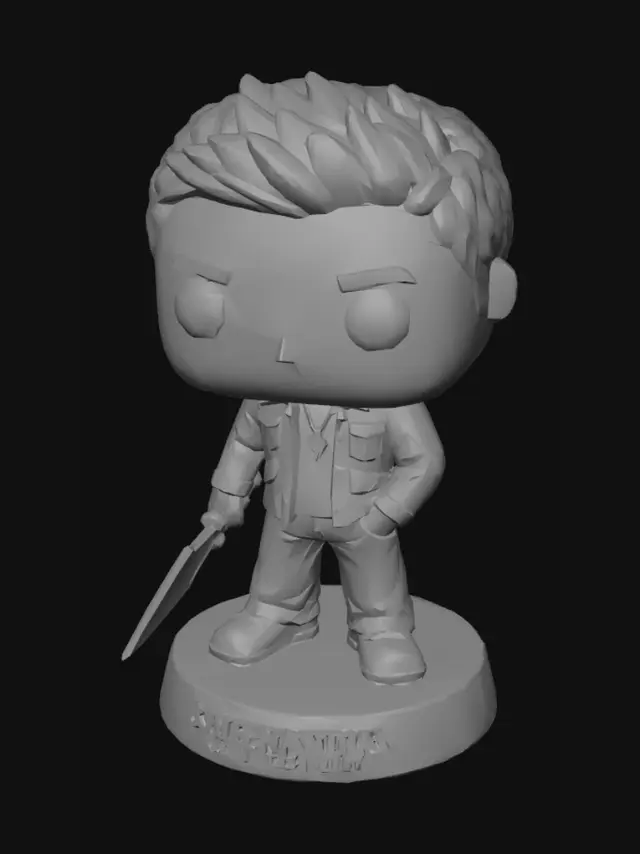 3D model for Dean Winchester Supernatural Funko Pop Style 3D Printable Model