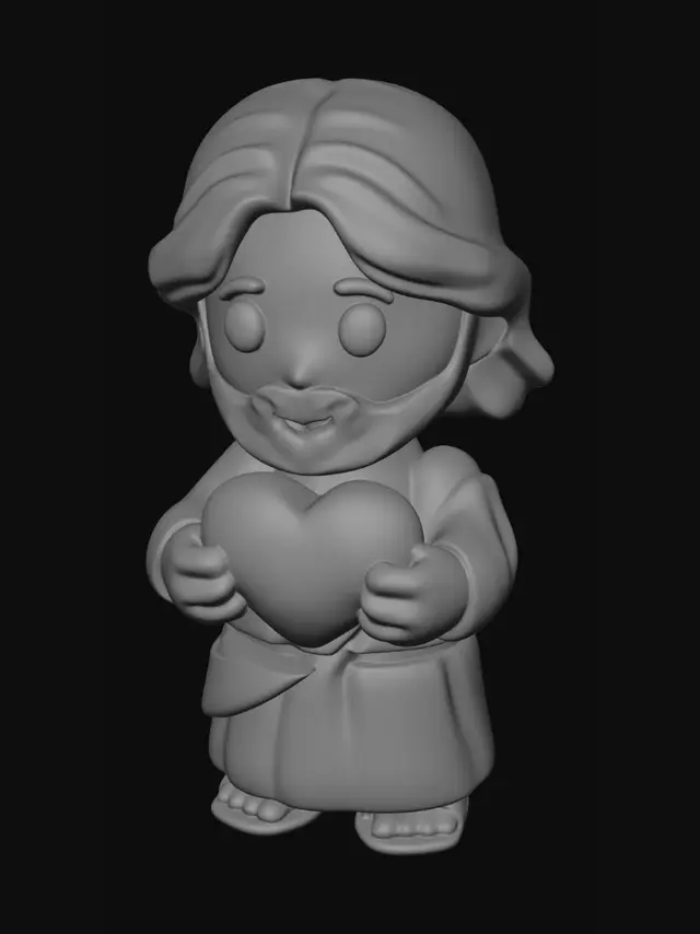 3D model for Sacred Heart Jesus Charm