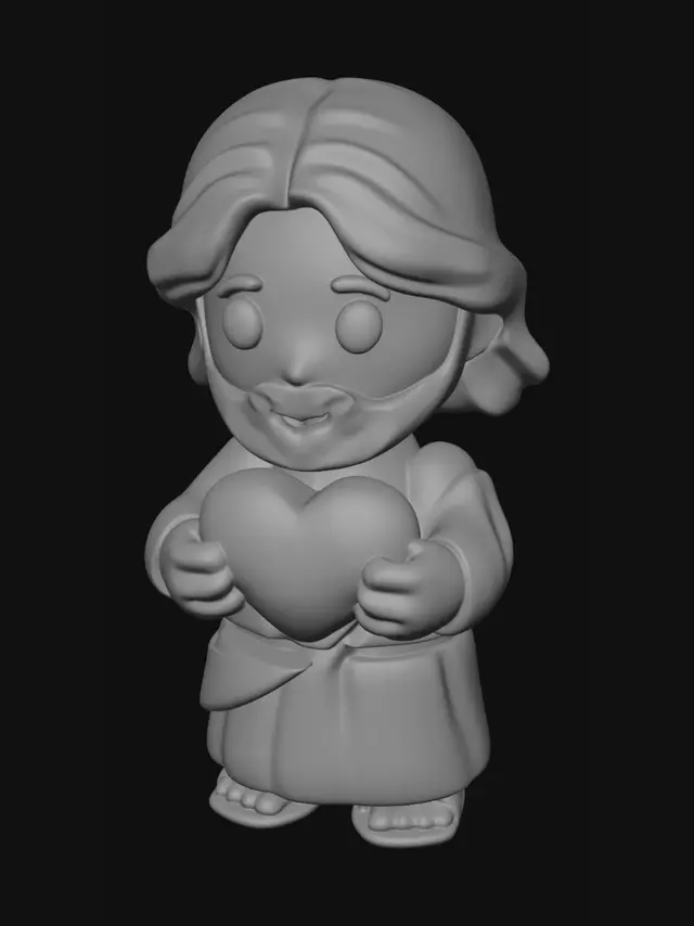 3D model for Sacred Heart Jesus Charm