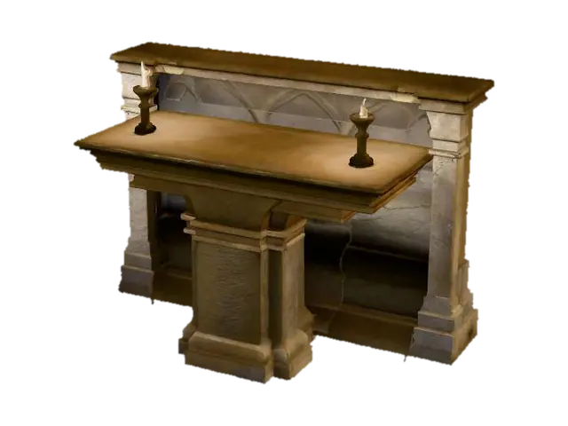 Altar with Candles - Ceremony 3D model, vytvořený pomocí AI