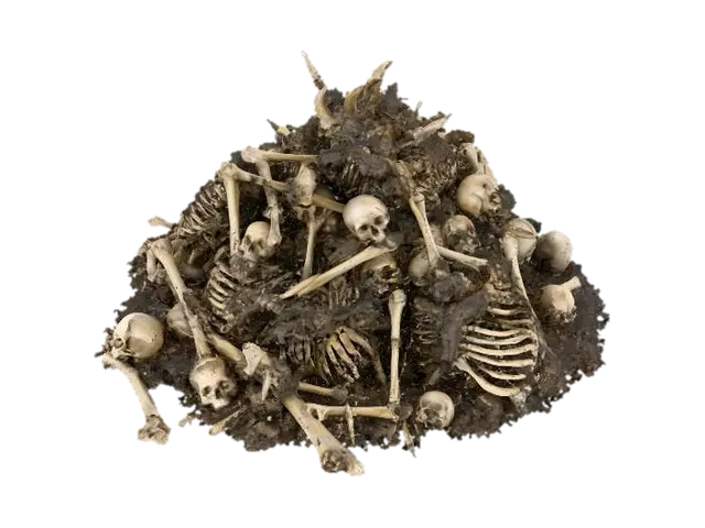 3D-модель Human Bones Heap - Horror, сгенерированная ИИ
