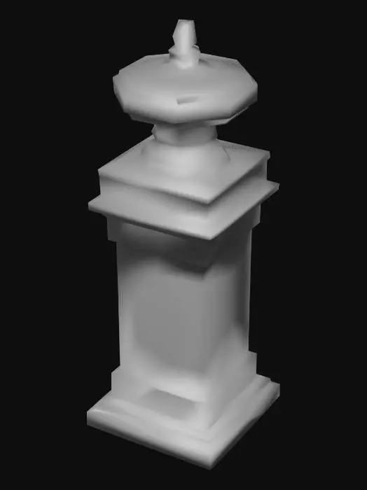 3D model for Ancient Stone Pillar
