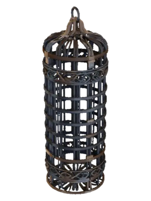 Iron Prison Cage - Dungeon 3D model, vytvořený pomocí AI
