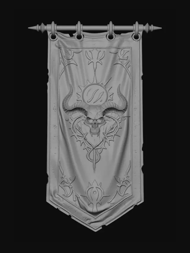 3D model for Crimson Banner of the Horned Skull