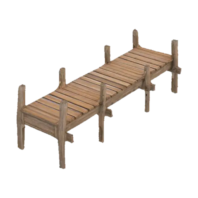 Wooden Pier - Coast 3D model, vytvořený pomocí AI