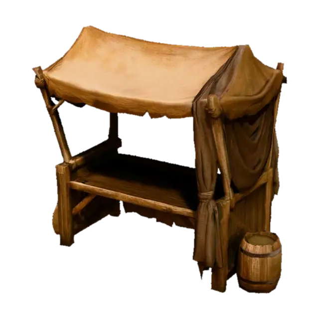 Modelo 3D de merchant stall.png, gerado por IA