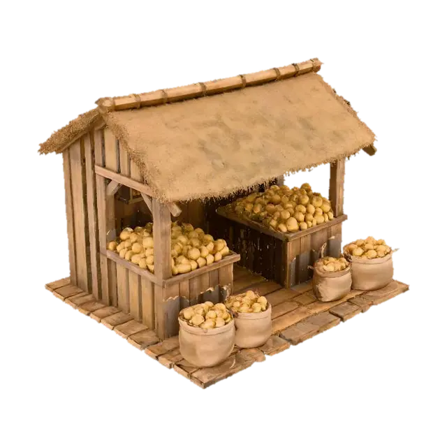 Potato Stall - Vegetable 3D model, vytvořený pomocí AI