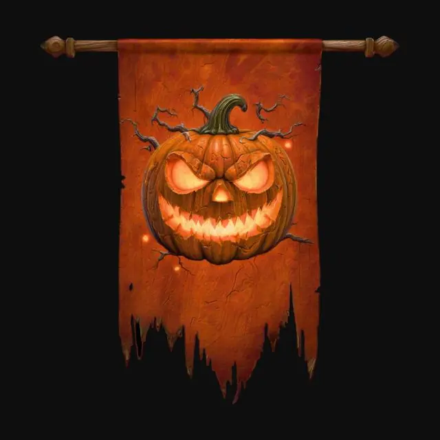 3D model for Haunting Pumpkin Banner, #Halloween2025#