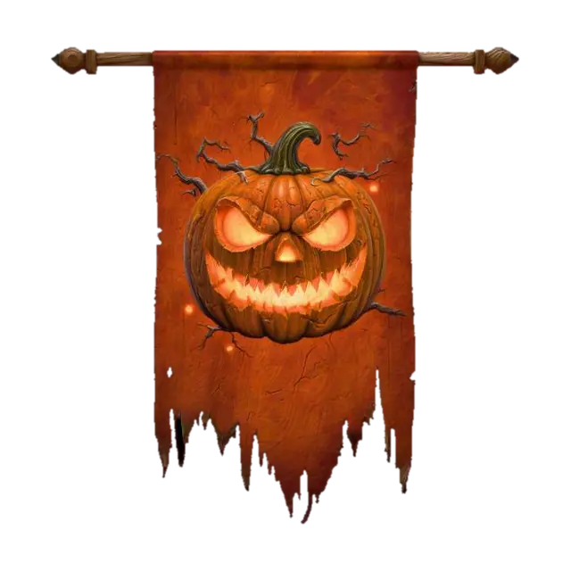 Haunting Pumpkin Banner, #Halloween2025# 3D model, vytvořený pomocí AI